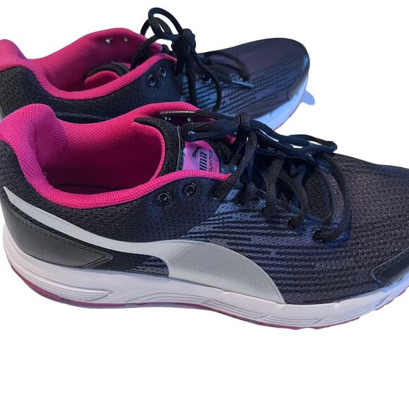 Puma Sequence Black  Hot Pink Running Shoes Sneakers size 9 - Picture 4 of 8